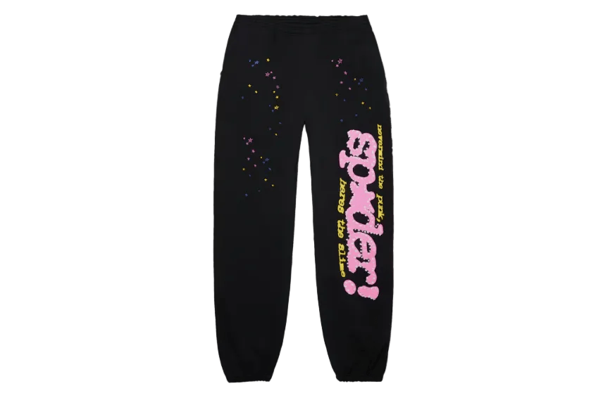SP5DER P*NK V2 SWEATPANTS BLACK () - Rdrop